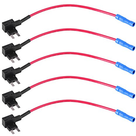 5 Stück Auto Schaltkreis Sicherungshahn Adapter, 12V Auto Add A Circuit Sicherungshahn Adapter, Flachsicherungshalter(MINI)