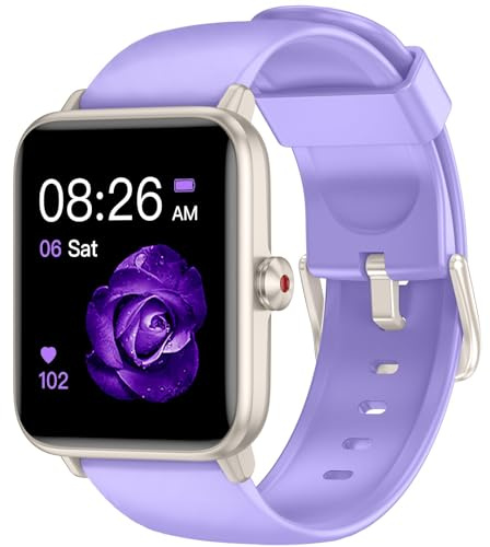 TYKOIT Smart Watch, Fitness Tracker with Heart Rate Monitor, Blood Oxygen, Sleep Tracker, 41mm Touchscreen Smartwatch for Android iOS Waterproof Pedometer Watches Step Calories Tracker for Women Men