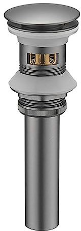 Bonde Lavabo Salle De Bain,Gun Grey,Bonde De Vidage Lavabo,Bonde Clic Clac,Vasques,Tout Cuivre,Rebondissants,Drains,gris Pistolet A