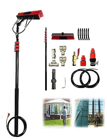 36FT/10.8m Water Fed Pole & Backpack/Window Cleaning Telescopic Brush/Extendable Window Washer conservatory roof cleaner water fed pole Photovoltaic Panel Cleaning Pxkmouy