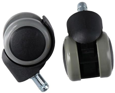 Risedot Office Chair Rubber Chair Wheels Seat Replacement Spare Trolley Brake 360° Rotating Heavy Duty Caster Chair Roller