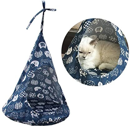 FOMIYES Katzenhängematte Mit Katzenmotiv Hängebett Für Haustiere Katzenbett Für Hauskatzen Größe S Katzenbett Hängematte Hängehängematte Für Haustiere