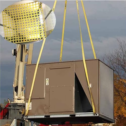 QIANMEI Cargo Lifting Sling Nets Cargo Lifting Nets,Lifting Straps For Hoist, Foldable Flat Polyester Sling Hoisting Net, Cargo Hag Net, For Loading And Unloading Cargo (Size : 1 X 1M/Mesh 10cm/2t)