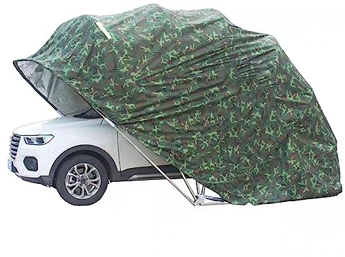 CCYENG Halbautomatische Mobile Garage aus Edelstahl, tragbarer, zusammenklappbarer Teleskop-Carport, sonnengeschützter Carport, leicht zu bewegen