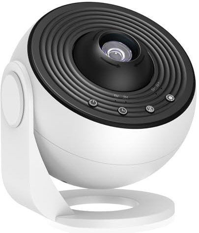 OurLeeme Sternenhimmel-Projektor, Galaxie Nachtlicht mit 13 Planetenscheiben & Mond, einstellbarer Fokus, Planetarium Lampe für Kinder, Schlafzimmer Decken Deko