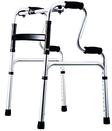 Walker Walker Leichter Gehwagen, zusammenklappbarer Gehrahmen aus Aluminium für Senioren, verstellbarer kompakter Gehwagen