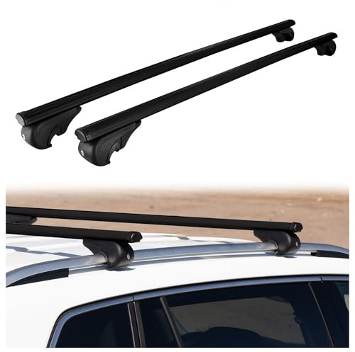 CHROMEMASTER | Dachgepäckträger Relingträger Dachträger | Kompatibel mit Volkswagen Touran 2003-2015 | Er dient zum Transport Einer Dachbox, Fahrradträger, Leiter; Leichte Konstruktion aus Aluminium