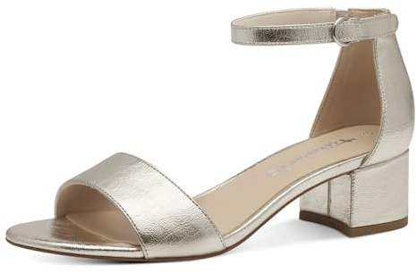 Tamaris sandalett dam vegansk elegant, Metallic, 41 EU