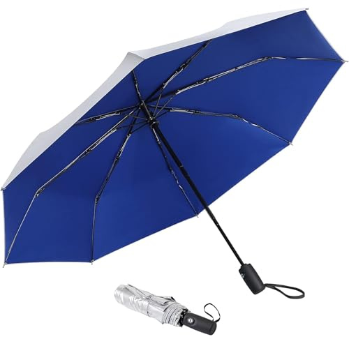 G4Free UPF 50+ UV Protection Mini Travel Umbrella 42 Inch Sun Blocking Folding Umbrella