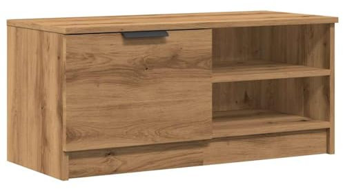 vidaXL TV-Schrank Artisan-Eiche 80x35x36,5 cm Holzwerkstoff, TV-Ständer, TV-Bank, Fernsehschrank, TV-Board, TV Sideboard, Fernsehtisch, HiFi-Schrank