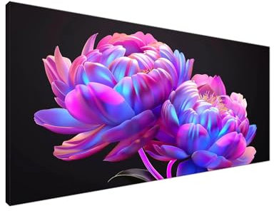 Diamond Painting Blume Diamant Painting Bilder Seerose Basteln Erwachsene und Anfänger, Diamond Painting XXL 50x100cm Diamant Art Painting DIY Mosaikherstellung Bastelset Frauen für Zimmer Deko Y2-563