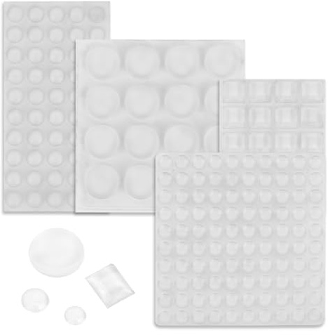 186 Stück Gummipuffer selbstklebend 4 Größen Transparent & Elastikpuffer Türpuffer & Schranktür Dämpfer – Anschlagpuffer für Möbel, Schadenvermeidung & Stille