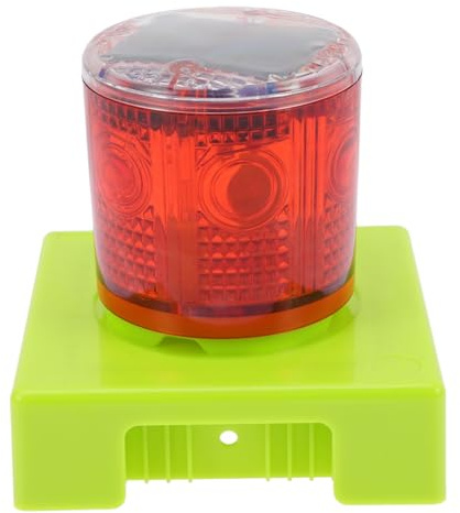HOMSFOU Stroboscopique Solaire Étanche pour Avertissement de Lumière Clignotante Urgence pour Routes et Parkings LED Rouges Base Carrée Utilisation Intérieure et Extérieure