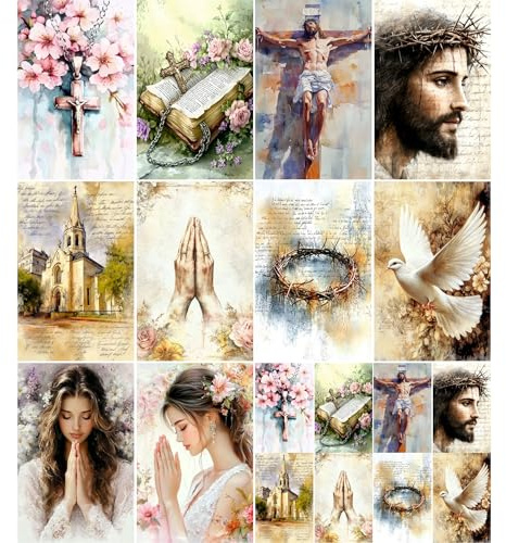 Christian Hope Reispapier, 21 x 27 cm, Decoupage-Papier-Design für Möbel, gemischte Medien, Karten & Handwerk, Decoupage von CRAFT KREATIVELY
