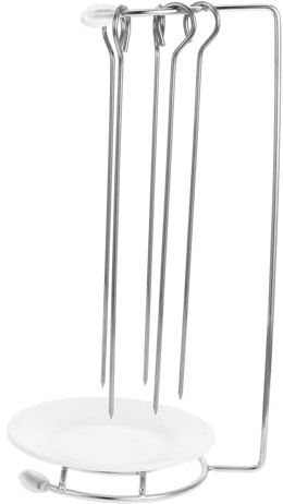 Yardenfun Support Brochettes Inox pour Barbecue Rack Suspendu Nettoyage Facile Cuisson Polyvalente Compact pour Extérieur