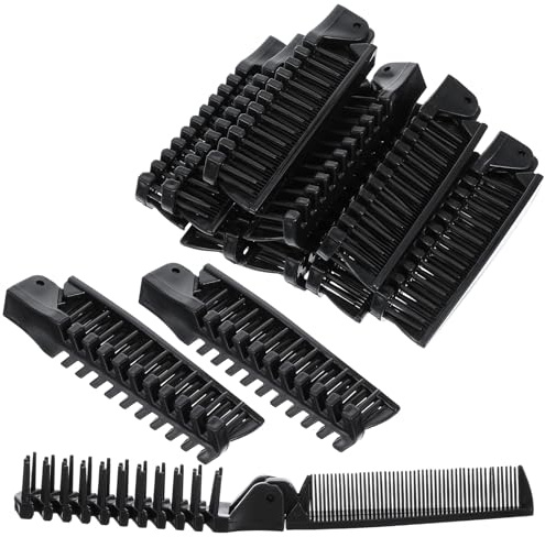100 Pcs Foldable Combs in Bulk Individually Wrapped, Travel Pocket Hair Comb, Folding Hair Brush Double Headed, Brush Comb Styling Tool for Men Women Combs, Black