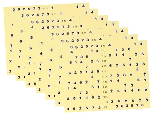 HIAKDOFT 7pezzi Adesivi Per Tastiera Di Chitarra Decalcomanie Per Chitarra Acustica Ed Elettrica Numeri e Note Per Principianti
