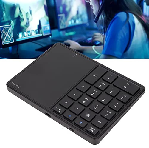 SustVita Tastierino numerico Bluetooth, accessorio portatile 2 in 1 con tastierino numerico per laptop con touchpad integrato, doppia modalità BT/2.4G e batteria da 500 mAh (Grigio Ferro)