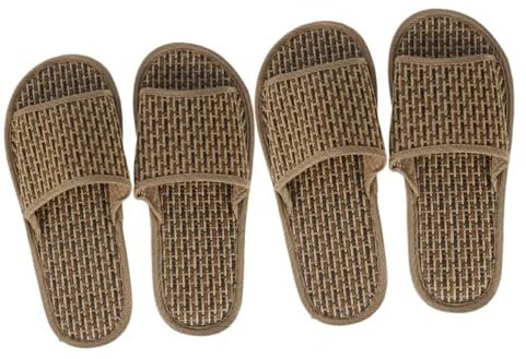 Hoement De Sandales D'Été En Paille De Légers Ouverts Taille 39/40 Et 44/45 Chaussures D'Intérieur Confortables Pour La Maison Et Le Bain Couleur