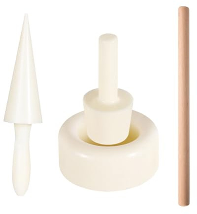 YROHGKPN Moule à cornets de glace en bois et plastique Outil de cuisson professionnel pour desserts faits maison Accessoires de cuisine Moule à cornets de glace