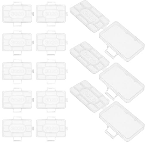 JOYOFREELY Estuche Portaetiquetas y Evitar Daños en Etiquetas para Cables Eléctricos de Plástico Blanco, 100 Unidades, Diseño Resistente para Identificar Cables