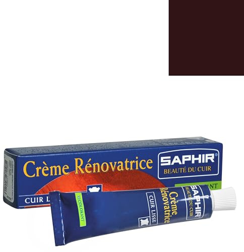 [Safir] Reno Hetze Farbe Reparaturcreme 25 ml Schuhe Tasche Kratzer verblasste Leder 9.550.851 Burgund