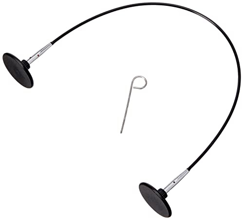 KnitPro - 10520 Nadelseil, mit austauschbaren Endkappen, Schwarz, 20 cm, zur Herstellung von 40 cm/16“ IC