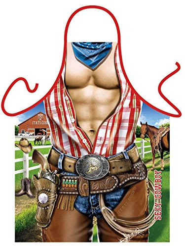 Lustige Schürze = Sexy Cowboy = Küchenschürze Geschenkschürze Kochschürze Spassschürze - Das witzige Original von ITATI