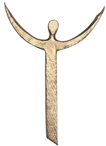 Hochwertiges Auferstehungskreuz - modernes Wandkreuz aus Bronze, 14,5 x 10,0 cm, Sie kaufen direkt von der Künstlerin Andrea Zrenner aus Regensburg.