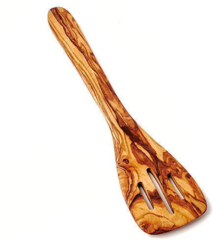 Madera de Olivo Espumadera, Triple Ranura a partir de Aprox. 30cm - 35cm