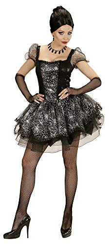 W WIDMANN MILANO Party Fashion - Kostüm Spider Lady, Kleid und fingerlose Handschuhe, Halloween, Karneval, Mottoparty