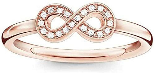 THOMAS SABO Damen-Ring 925 Silber Diamant (0.05 ct) weiß Gr. 54 (17.2) - D_TR0001-923-14-54