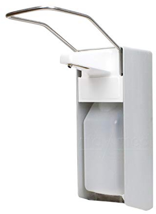Wandspender premium line aus Aluminium Ausführung 500ml, inkl. Edelstahlpumpe, Universalspender, Seifen- und Desinfektionsspender der Firma Vitamed Matthias Quinger e.K. (1)