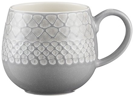 Mason Cash Impressions Grey Durable Stoneware Mug, 35 CL