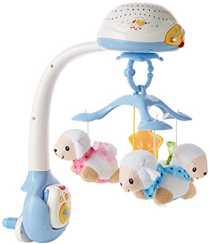 VTech Lullaby Lambs Mobile - Blue, Baby Night Light Projector with Soothing Music for Boys & Girls Aged 0-3 Years