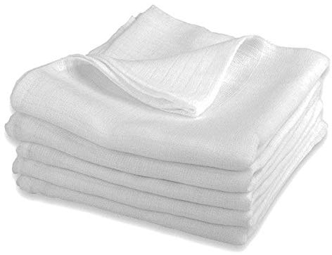 MAUALA Mullwindeln LUX - Spucktücher Stoffwindeln Mulltücher fürs Baby 5er Pack weiß 80x80 cm | Premium QUALITÄT - (5 Stück weiße 80x80 cm)