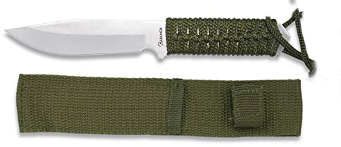 Cuchilleria Deportiva Albainox - 31780 - Cuchillo albainox encordado con Funda. Hoja: 11.5cm - Herramienta para Caza, Pesca, Camping, Outdoor, Supervivencia y Bushcraft
