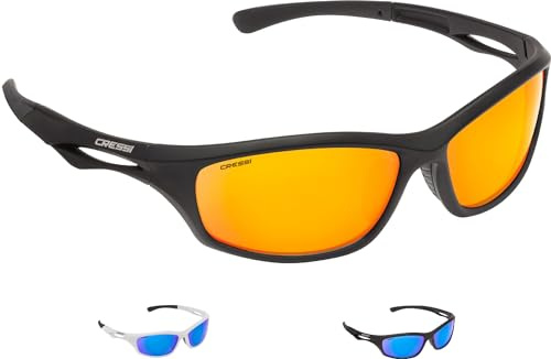 Cressi Sniper Sunglasses Black Mirrored Lens ORANGE