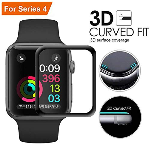 LucBuy 2 PCS Screen Protectors for Apple Watch Series 1-5 38 40 42 44mm, iWatch Full Coverage Protective Soft TPU HD Film with 3D Curved Edge Anti-Scratch Upgraded Slim Version (2PCS-44mm)
