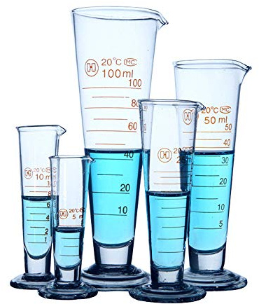 Professional Lab Graduated Measuring Cup with Spout 500ml Wide Mouth Glass Conical Beaker Thickened Borosilicate Beaker Heat Resistant (500ml)