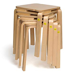 5X Erzi Hocker 45 aus Formholz 5er Set Hockergymnastik