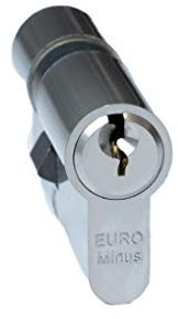 FELGNER Kurz-Zylinder Euro Plus Schließzylinder Profilzylinder Türschloss für schmale Türen Metalltüren Glastüren Gartentüren - inkl. 3 Bart-Schlüssel | 25-30 mm (30-25 mm) Nickel Matt