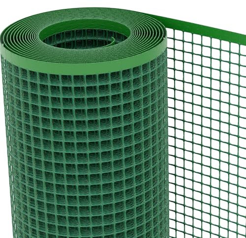 Tenax Malla de Plástico Quadra 20 Verde 1,00x30 m, Malla Protectora Multiuso para Balcones, Vallas y Cercados