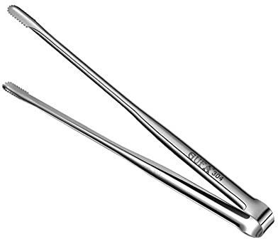 SPORTARC Pince alimentaire multifonction en acier inoxydable de style japonais - Pince de service pour barbecue - Gadget de barbecue allongé pour grill, steak, poisson frit, M