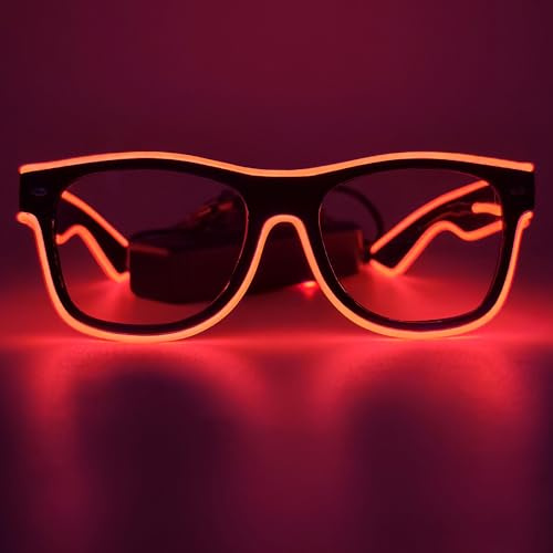 NIWWIN LED Brille, Cyberpunk LED Brille, flexibler Draht Neon Brille,Flashing LED Sonnenbrille Kostüme für Cosplay, Bar, Club, Partybrille, Geschenk, Party Gadgets, EDM, Halloween