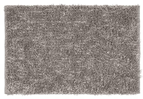 WENKO Badematte Lanas, nachhaltiger Badteppich hergestellt aus recycelten PET Flaschen in Schafswoll-Optik mit rutschhemmender Unterseite, Teppich waschbar bis 40 °C, Maße (B x H): 60 x 90 cm, Taupe