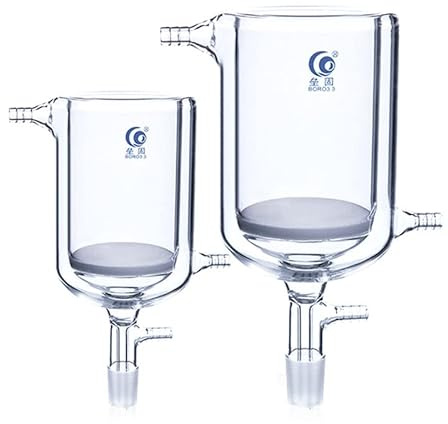 1 Uds 100ml a 1000ml 24# Embudo de Filtro de núcleo de Arena de Chaqueta de Vidrio de borosilicato Alto, Embudo de succión de Vidrio G3 for Laboratorio (Size : 100ml)