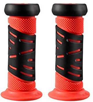 LOVIVER Bike Handle Grips Kids Handlebar Grips Non Slip Soft Rubber Bike Grips for Girls and Boys Tricycle Biking, Red