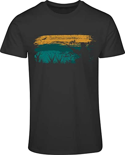 Angler T-Shirt: Angler - Geschenk für Fischer und Angler - Geschenk für Angler - Anglerbekleidung Herren - Angelkleidung Männer - Angeln - Anglerin - Fisch - Grau - Army