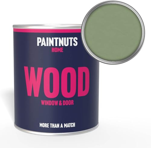Paintnuts Wood Window & Door Paint - RAL-6021 - PALE GREEN Gloss 250ml Tin